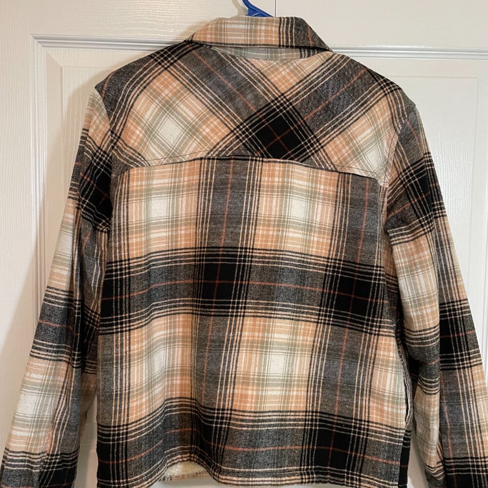 Lucky Brand size small plaid "Shacket" with furry liner - Picture 11 of 13